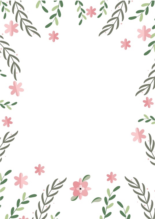 小清新小清新信纸背景 (38)小清新信纸模板word模板